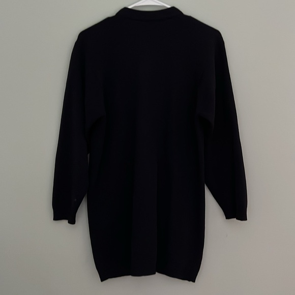 Women’s Vintage White of Norwich 100% Lambswool Navy Blue Cardigan Sweater S/M - Picture 2 of 6